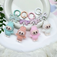 かわいい漫画の動物キーホルダー樹脂ペンダントライブブラインドバッグかわいい diy アクセサリーカップル親友キーホルダー