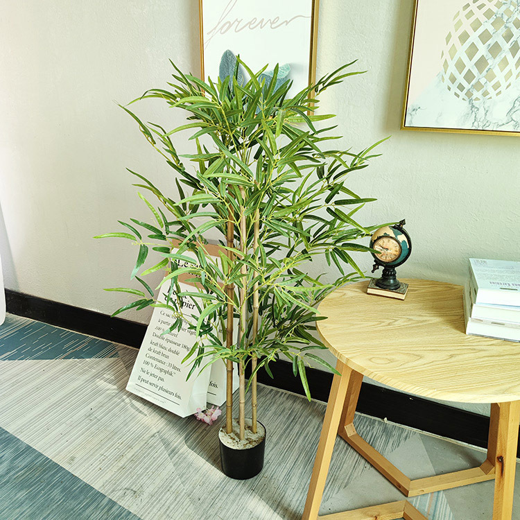 Simulación de plantas de bambú, decoración del hogar interior y exterior, paisajismo, plantas artificiales en macetas, decoración de jardín de hotel de bambú falso, plantas en macetas