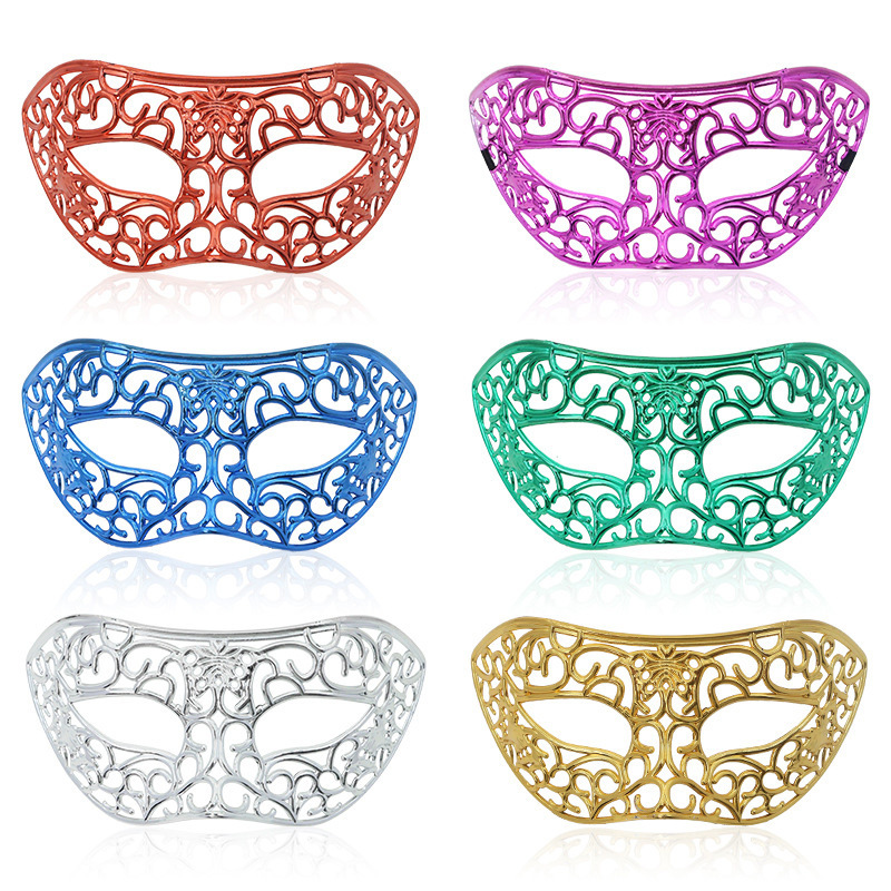 fiesta de baile de Halloween máscara de cabeza plana hueca máscara de mitad de cara máscara de fiesta máscara de cabeza plana retro jazz