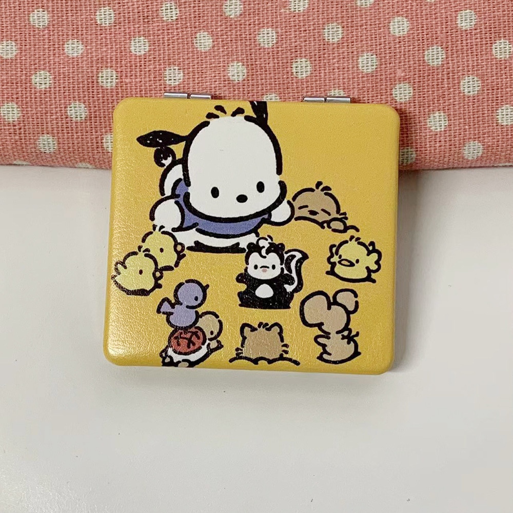 Nuevo perro Pacha osos de fresa doble cara plegable espejo de maquillaje tienda en línea tienda de espejo pequeño fábrica al por mayor