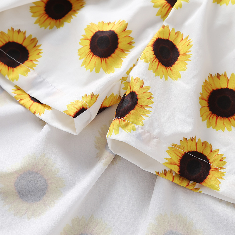 Wholesale Children's Print Sunflower Skirt Two-piece Nihaojewelry display picture 7