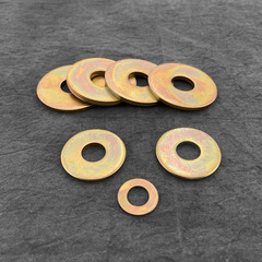 Coated zinc flat washers processed metal round washers Huasi zizi iron screw washers