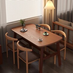 食卓の家庭用小戸型の軽豪華なテーブル四椅子の長方形の食事テーブルは部屋を借りて業務用のテーブルと椅子を借りる