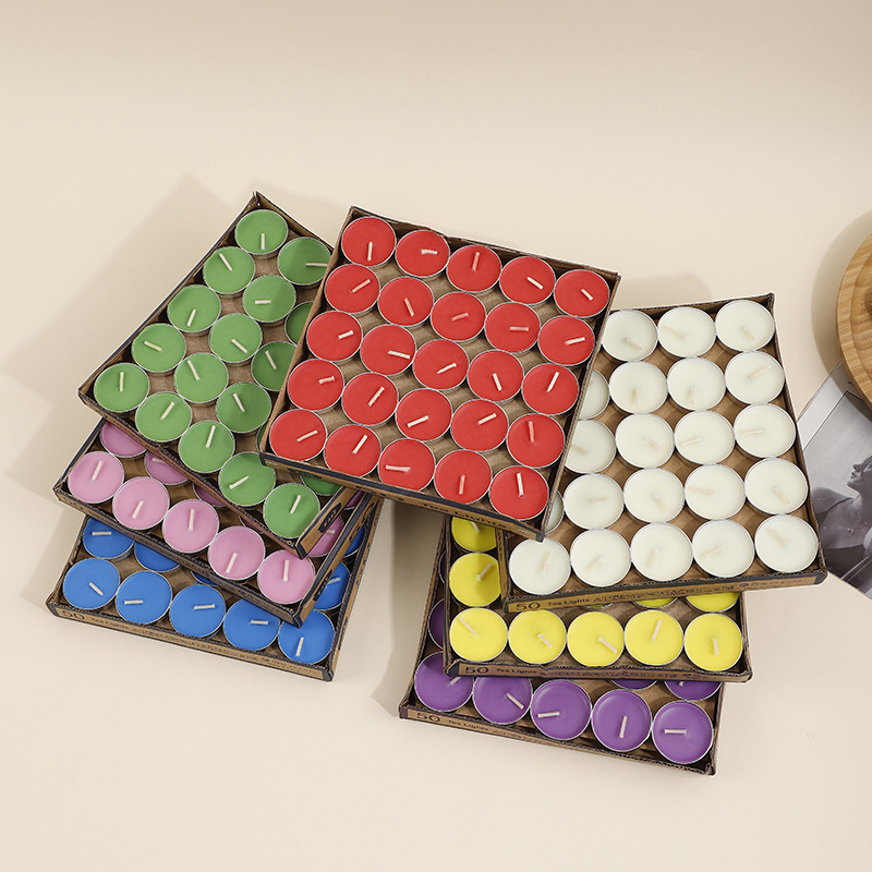 Vela de aromaterapia retro de venta caliente, té hervido, té redondo, cera de té, hotel, propuesta, confesión, imagen, vela al por mayor