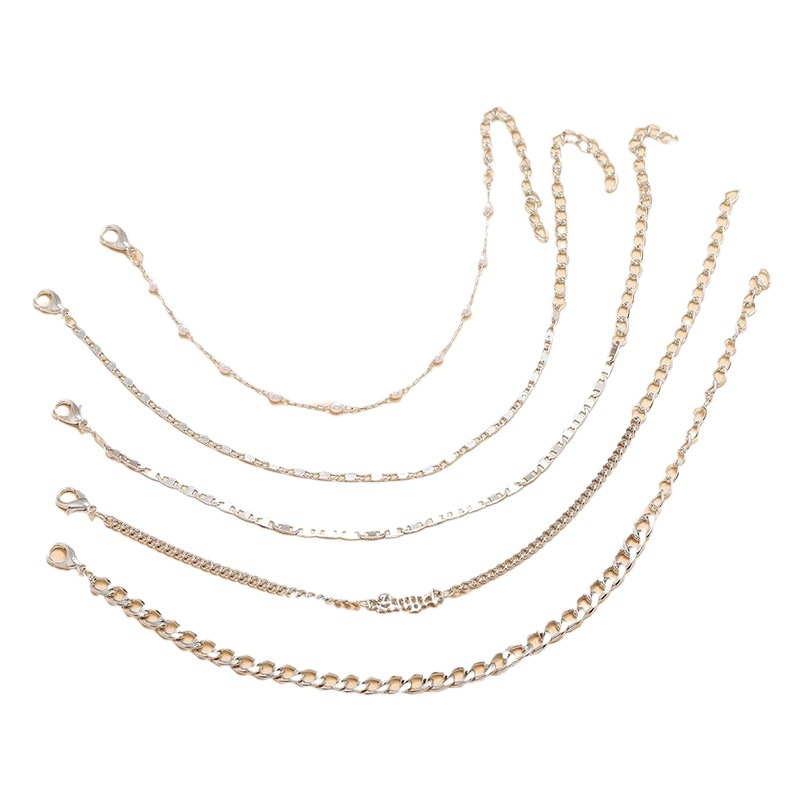 Pulsera de perlas vintage de estilo coreano para mujer ins diseño de nicho letras de Ángel joyería de estilo frío al por mayor