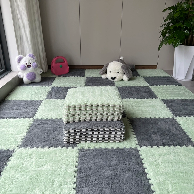 Сращивание плюшевого ковра Спальня девичья комната кровати гостиная вся пена коврик балкон коврик можно обрезать