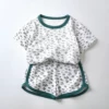 Green trousers flower-shaped