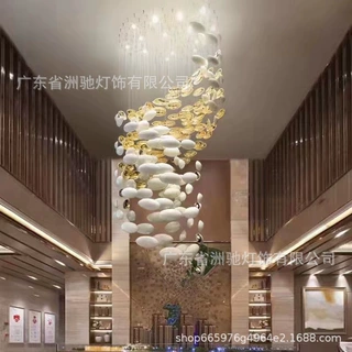 沙盘艺术空中酒店大堂工程吊饰吊灯琉璃挂件源头厂家琉璃艺术灯