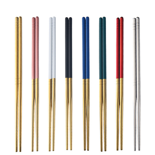 304 stainless steel chopsticks, insulated, Chinese-style household chopsticks, high temperature sterilizable, children's chopsticks manufacturer wholesale, logo can be added