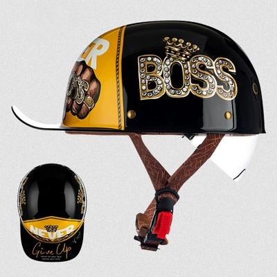 Motosiklet kaskı (dəbilqə) – Half Helmet, Flip-Up Helmet, Men's and - rw03-inner-mirror-model-black-boss-m-size-53-54cm