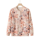 2025秋新款数码印花T恤时尚洋气羊毛针织衫毛衣宽松妈妈装100%，女装针织衫/毛衣，妃慕昵服饰