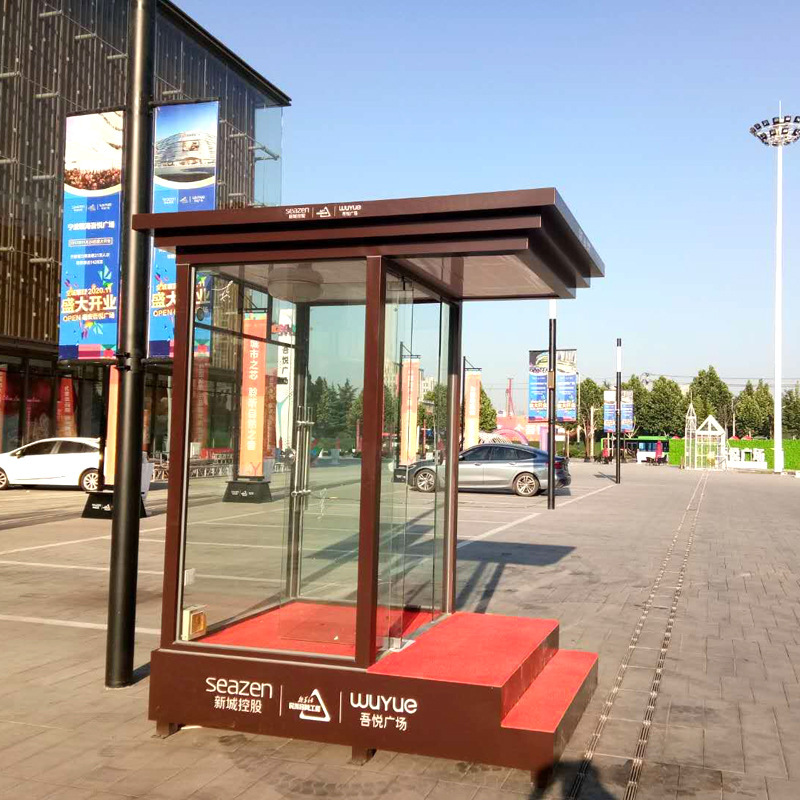 Factory Direct sales office stand security station booth sales office Image Booth welcome booth glass booth