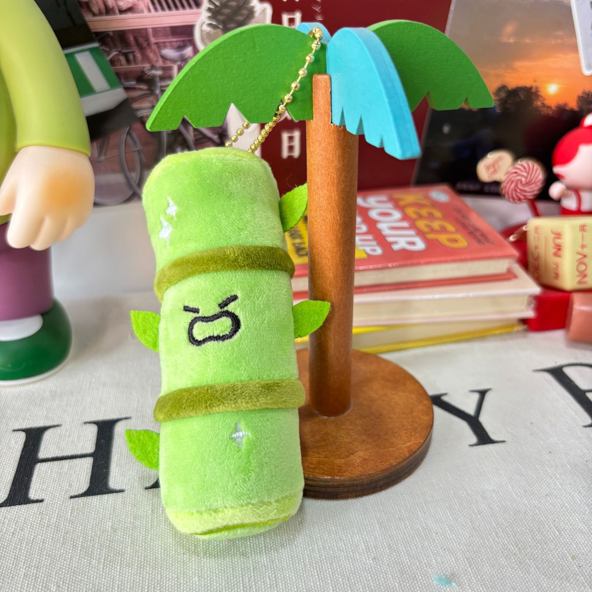 In-Stock Cartoon Angry Bamboo Plush Toy Super Cute Bamboo Pendant Doll Amusement Park Claw Machine Gift