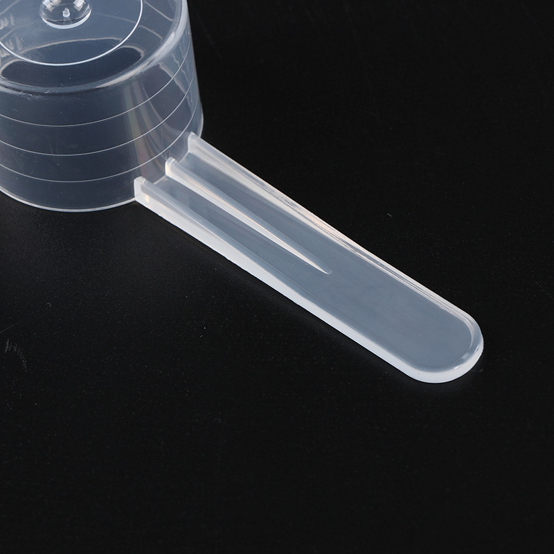 Gıda sınıfı 10g 20ml kaşık şeffaf PP plastik ölçüm kaşığı süt tozu kaşığı düz tabanlı ölçekli kaşık karıştırma ölçüm kaşığı