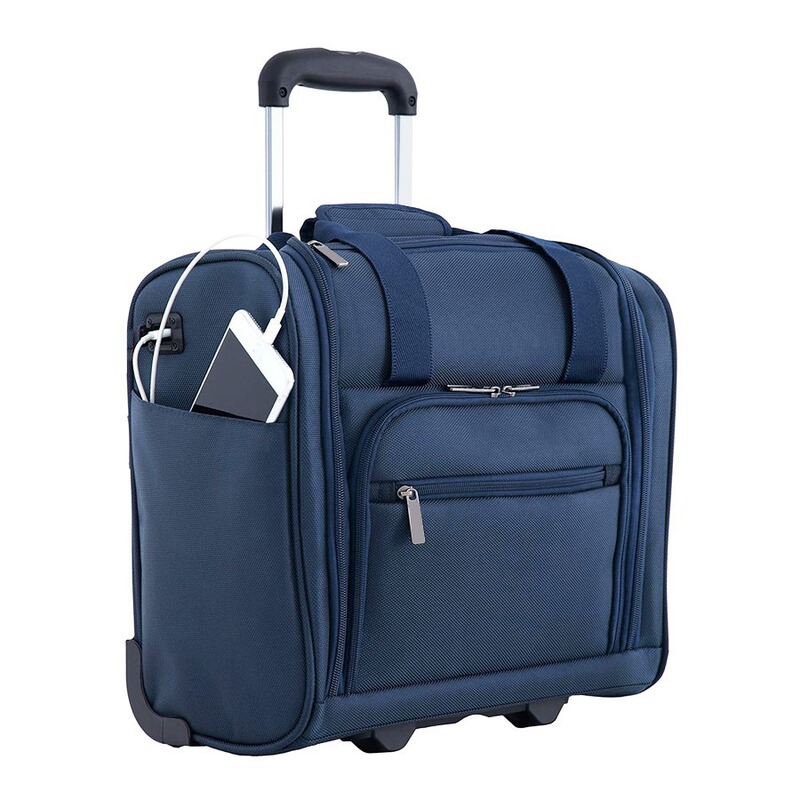 Cross-border 15-inch seat carry-on duffel bag USB charging port roller lever business travel bag boarding box