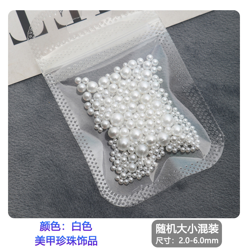 CR(74) blanco redondo tamaño perla mezclado