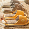 Slippers, summer non-slip fashionable footwear indoor suitable for men and women for beloved, Chinese style, wholesale