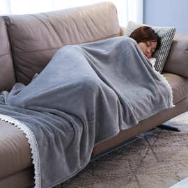 A7L蜗在家沙发用午休毯子盖毯 办公室午睡躺椅小毛毯小被子 空调