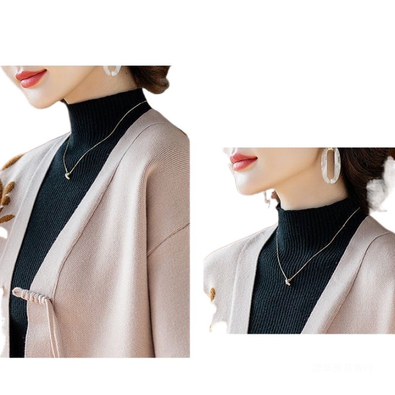 새로운 2024 옷 봄과 가을 중년 여성의 어머니 가을 코트 니트 카디건