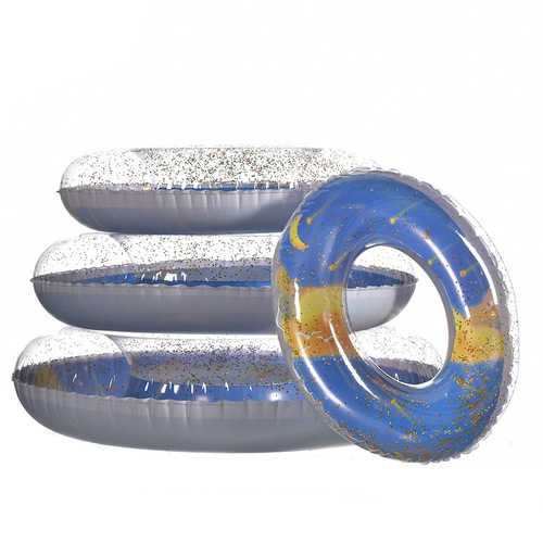 Creative meteoric sparkling swim ring wholesale, Instagram-style, popular thick inflatable life jacket, children's swimming equipment