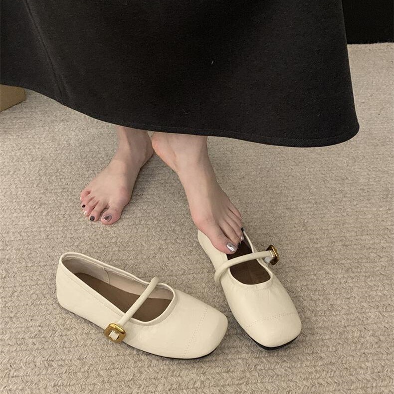 Soft-Soled Mary Jane Shoes with Round Toe and Shallow Mouth, 2025 Spring New Style, Versatile for Commuting, Single-Strap Flat Shoes for Women Soft-Soled Mary Jane Shoes with Round Toe and Shallow Mouth, 2025 Spring New Style, Versatile for Commuting, Single-Strap Flat Shoes for Women