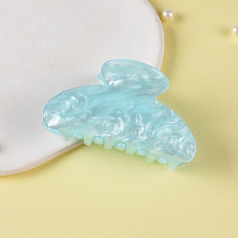 Horquilla coreana de moda Clip de agarre de tablero de patrón de agua acrílico Clip de tiburón mediano Horquilla simple Clip de cola de caballo Accesorios para el cabello