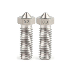 3D printer accessories stainless steel E3D nozzle with large flow and large diameter extended volcano nozzle M6 thread