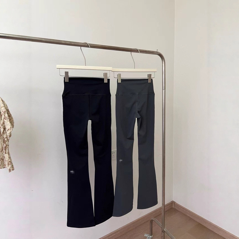 Alo Bell-Bottom Pants Spring & Fall New Casual Sports Fitness Pants Waist-Cinching Yoga Boot-Cut Pants