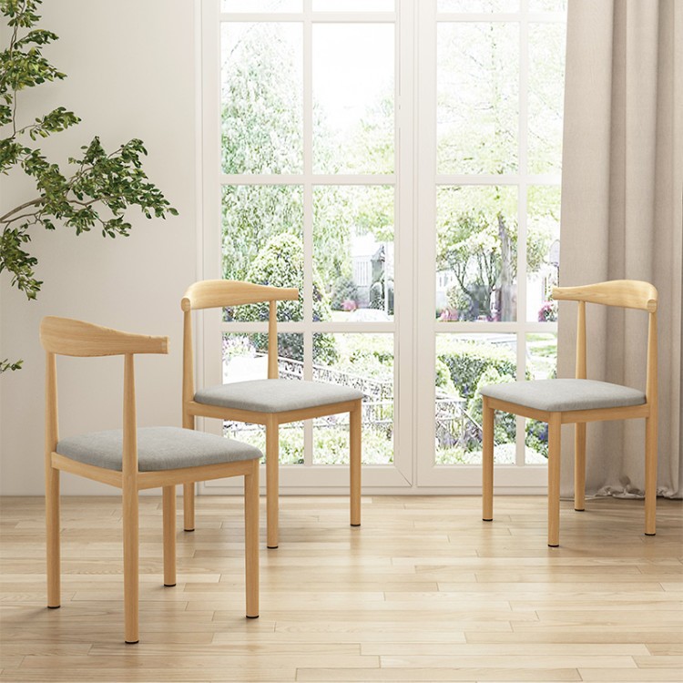 Silla de comedor respaldo taburete hogar nórdico estudiante estudio escritorio y silla moderna minimalista comedor silla hierro cuerno silla