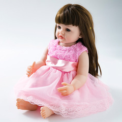 跨境eaby亞馬遜22寸55cm仿真娃娃衣服無袖連衣裙可愛時髦公主裙潮