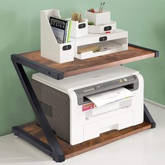 クロスボーダー多機能木製ボード収納ラック Z 字型デスクプリンターラックシンプルなデスクトップ本棚多層収納ラック