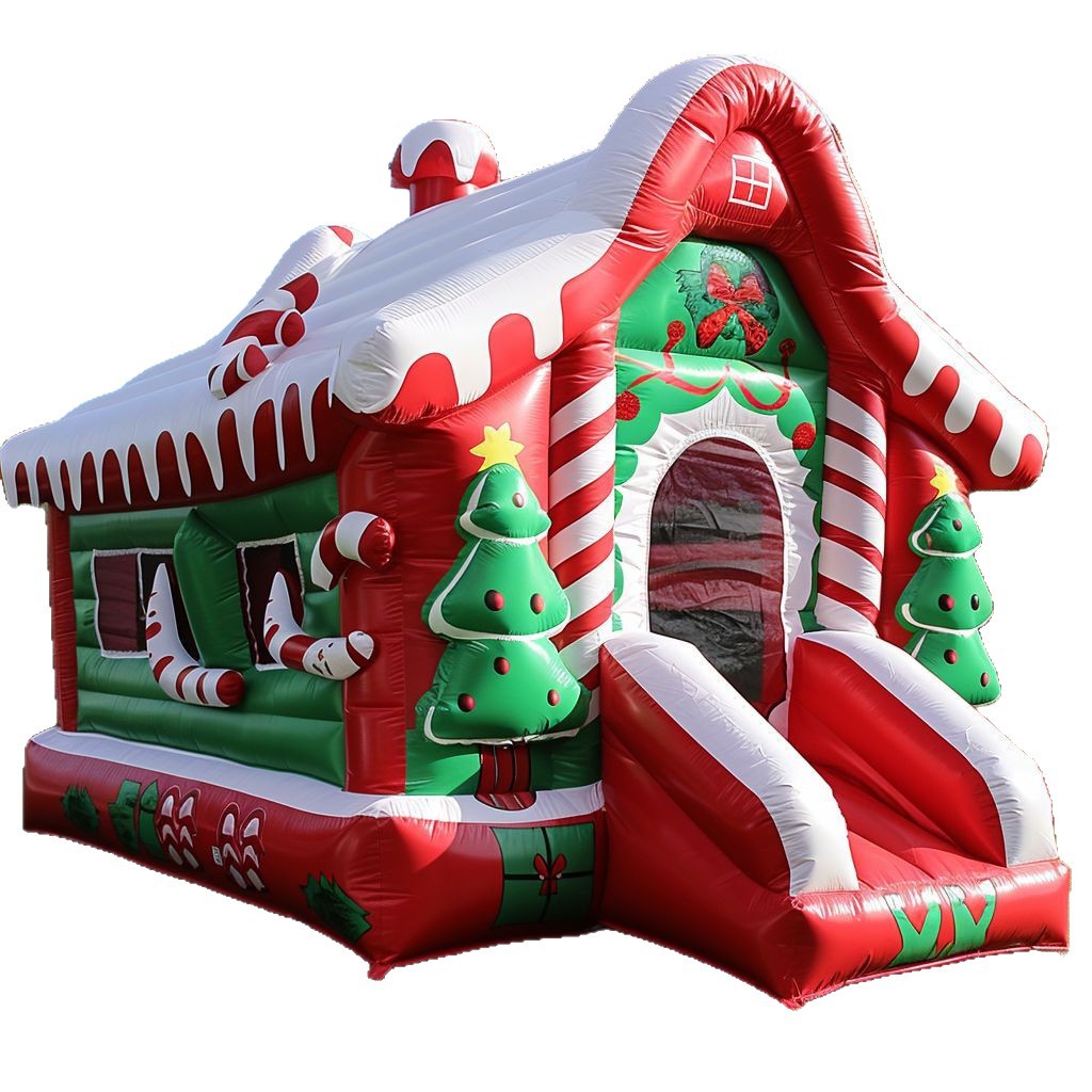 Castillo infláble para niños con tema de Navidad en casa Trampolín slide parque de atracciones indoor y outdoor entretenimiento Castillo infantil