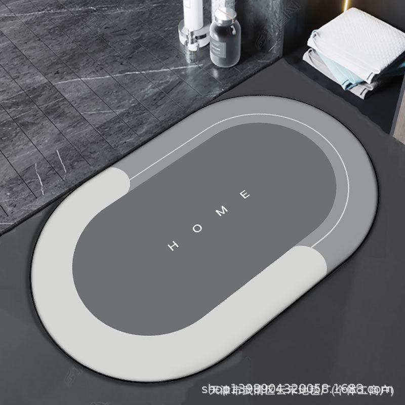 Transfronterizo simple almohadilla de suelo de baño de barro de diatomeas resistente al deslizamiento absorción de agua almohadilla de inodoro puerta de inodoro almohadilla de pie antisucia