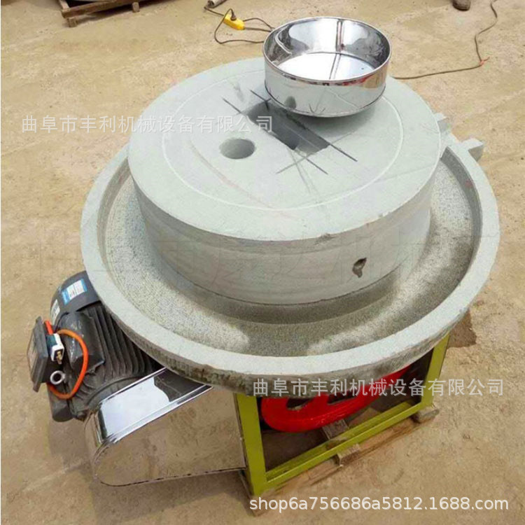 生态园仿古电动石碾子  电动石碾机图片 养生店艾绒艾草石磨