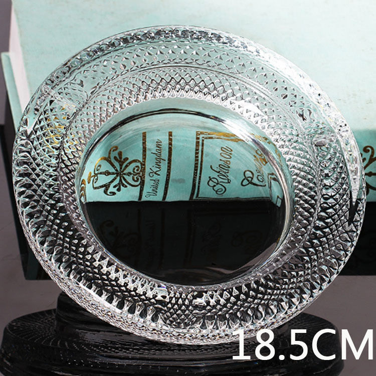 Manzana verde transparente diamante cigarrillos cenicero KTV hotel casero cuadrado cenicero de vidrio redondo al por mayor