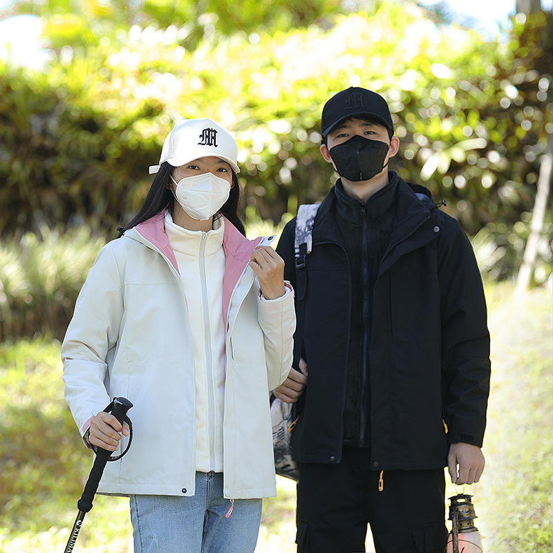 Cross-border autumn and winter outdoor assault clothing single-layer women's assault clothing three-in-one removable liner men's warm windproof jacket