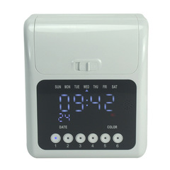 New English Attendance Machine Cross-border Clock Paper Card Punch Microcomputer Card Punch Morning and Evening Sign-in 158L