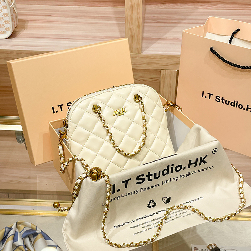 Piccola catena Xiangfeng Lingge in vera pelle 2023 nuova tracolla monospalla di nicchia alla moda e di fascia alta_voghion.com