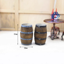泓豪源头工厂 52微缩玩具模型场景 娃娃屋配件 迷你红酒桶 L130