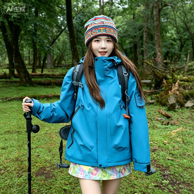 Outdoor blue windbreaker, women's three-in-one spring/autumn travel and hiking jacket, windproof and waterproof, plus-size hiking outerwear for men Outdoor blue windbreaker, women's three-in-one spring/autumn travel and hiking jacket, windproof and waterproof, plus-size hiking outerwear for men