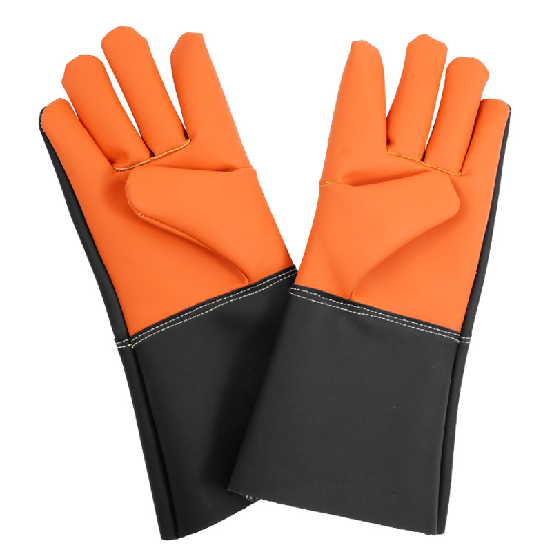 东铁33cm防烫耐磨超纤皮焊接司机打磨加工用防护手套