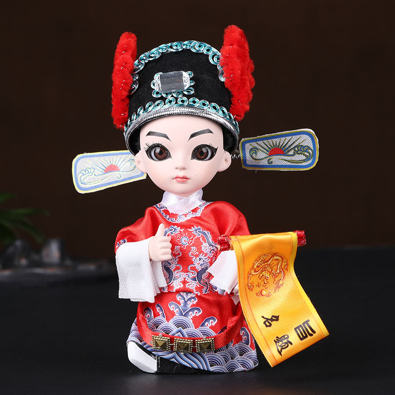 中国风特色小礼品送老外京剧人物脸谱北京纪念品绢人人偶娃娃摆件|undefined