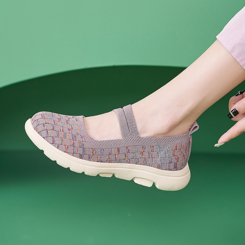 K6016 - 1 nuevo 2024 zapatos de cuero auténtico invierno almohadilla ligera antideslizante cabeza redonda tejido transpirable madre zapatos de mujer