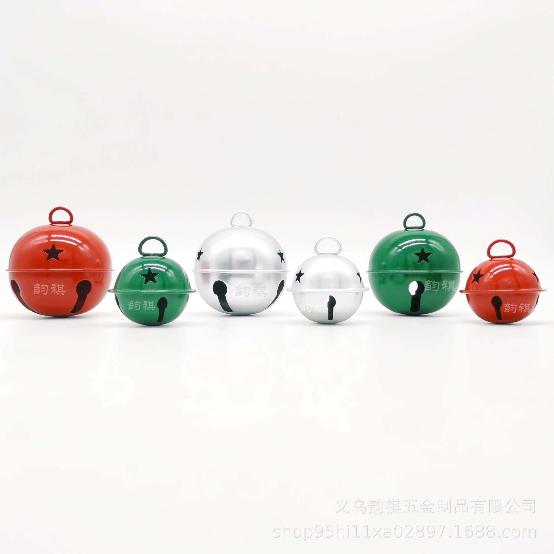 Прямые поставки с фабрики с кольцевым колокольчиком со звездным отверстием Рождественский большой колокольчик 45 мм Samsung колокольчик 60 мм пятизвездочный колокольчик с кольцом