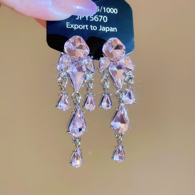 银针热销镶钻锆石水滴蝴蝶流苏耳环轻奢高级感耳钉耳饰设计感小众|undefined