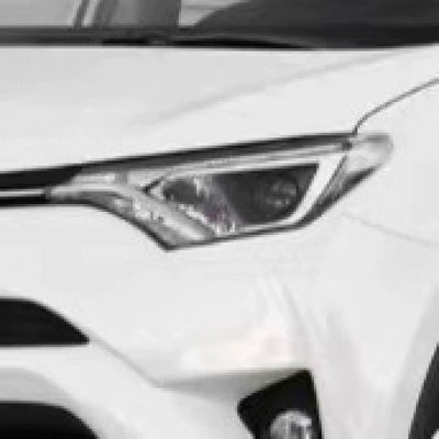 Car headlight protective film, of Toyota Corolla, Smoked Headlight - 16-19-rav4-headlights-transparent-model