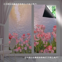 玻璃全遮光防走光遮阳防晒推拉门窗户贴纸防偷窥隔热免胶贴膜