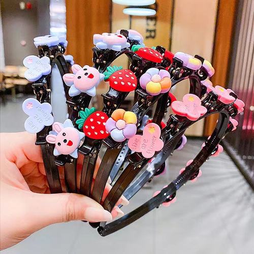 Korean children's headband hair accessories for girls, baby hair clips, baby-friendly hair clips, braiding headbands, split hair magic clips, hair accessories