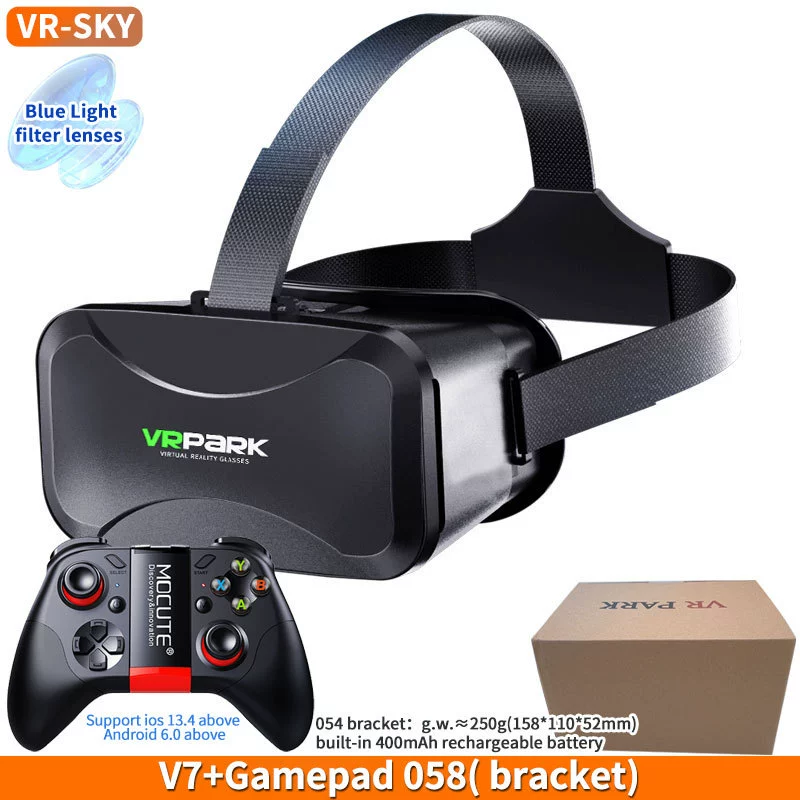 Популярные очки VRPARK Android виртуальная игра панорамная 3D кросс-бордер шлем BOX для мобильного телефона HD всё-в-одном VRV7