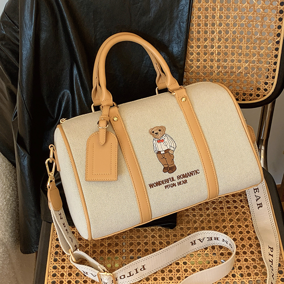 Women's Bags genuine large capacity wide band one shoulder messenger commuter Boston pillow bag female new high end_voghion.com